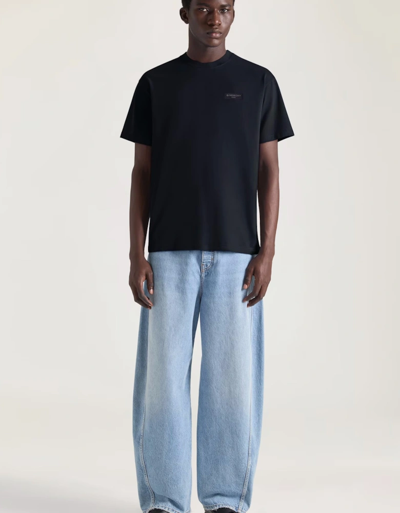 Branded Cotton T Shirt Black