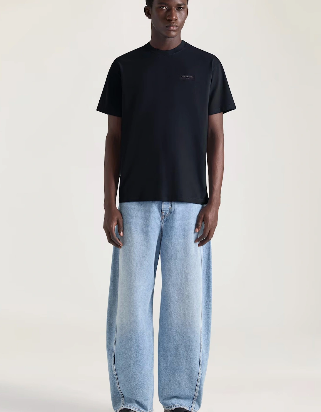 Branded Cotton T Shirt Black