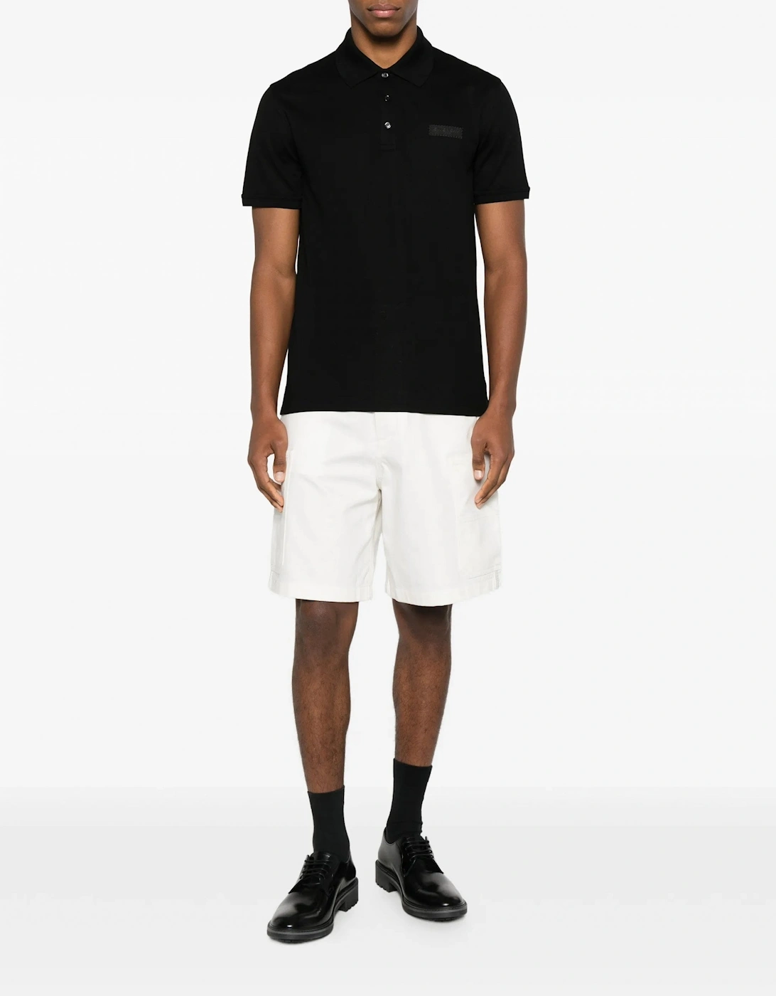 Branded Piquet Polo Black