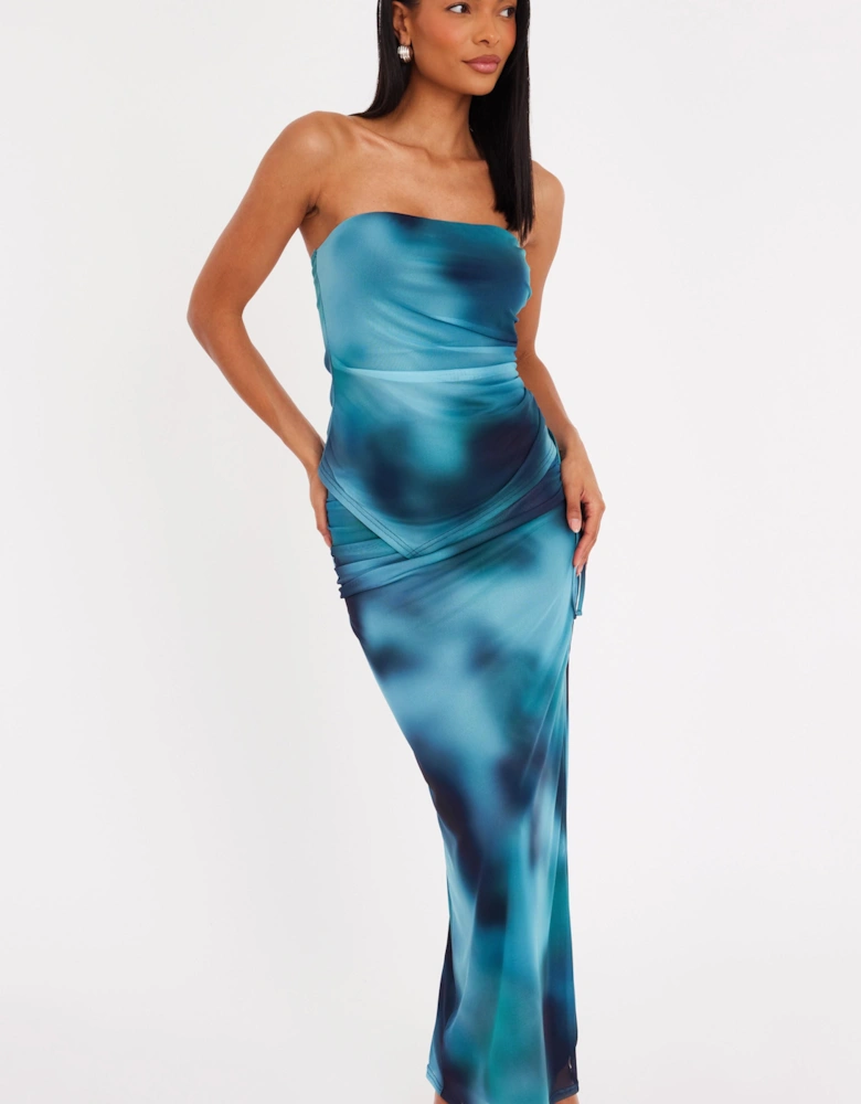 Multi Printed Maxi Skirt