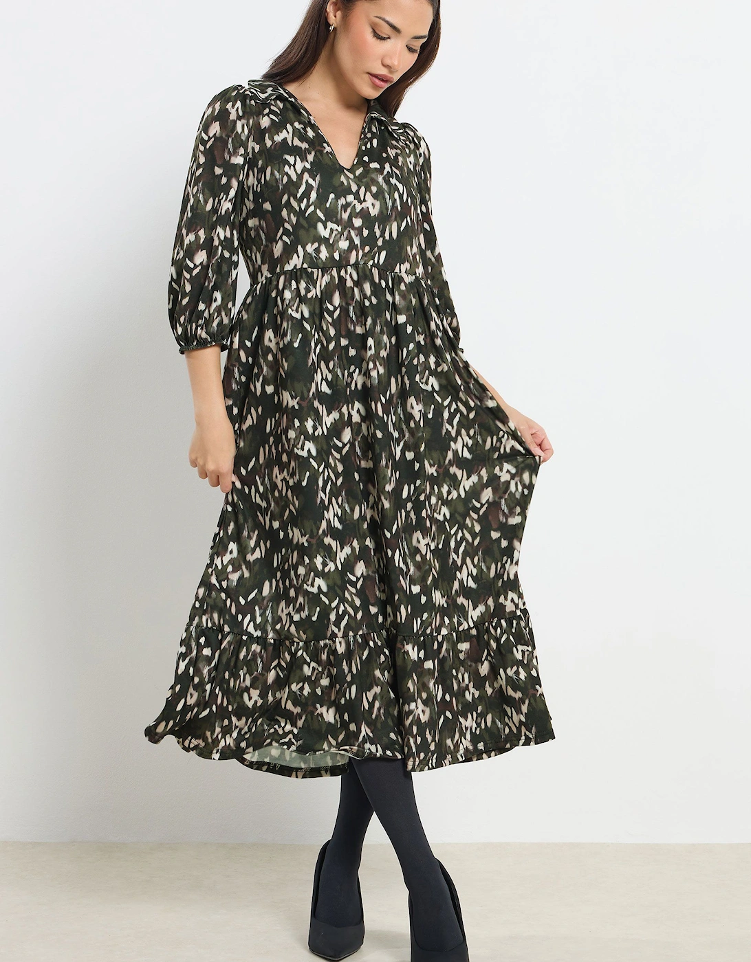 Petite Camo Midaxi Dress, 2 of 1