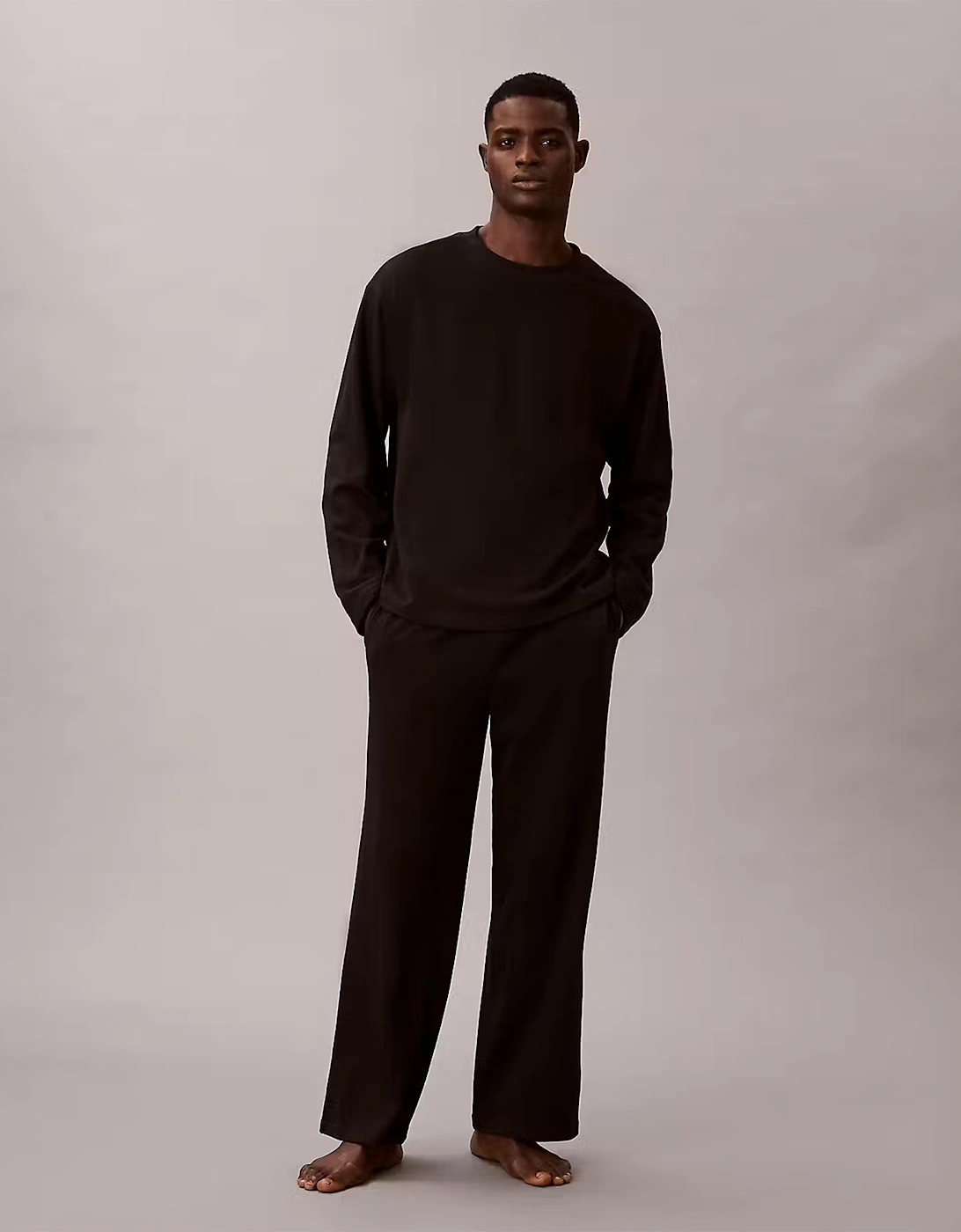 LS TEE PANT SET Mens Black