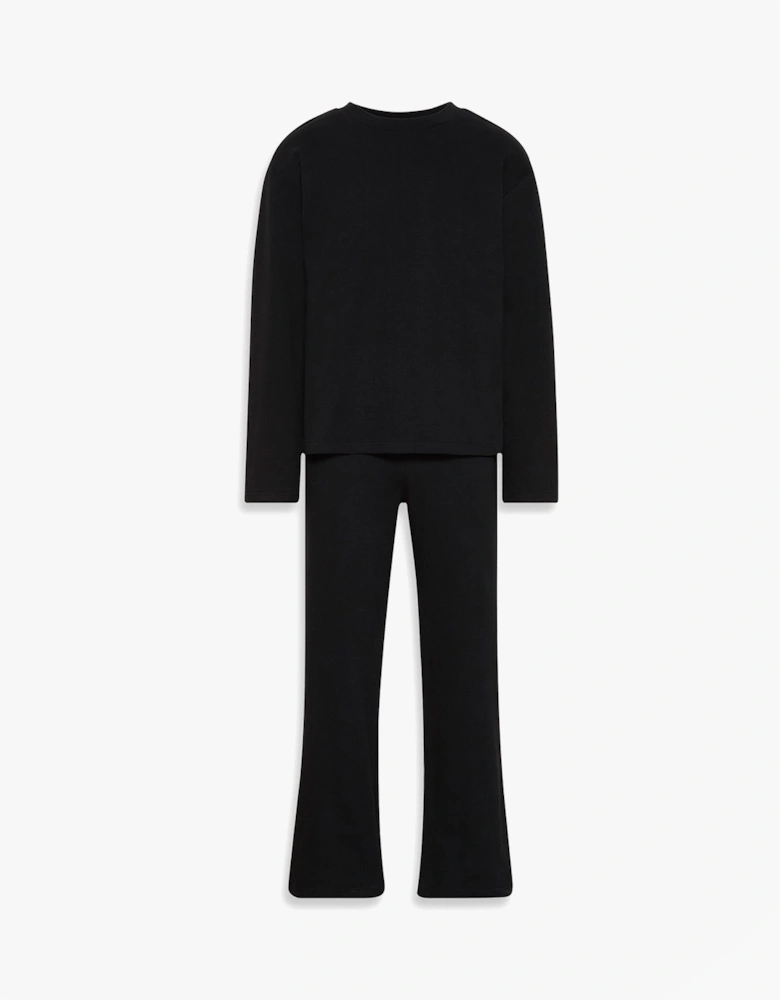 LS TEE PANT SET Mens Black