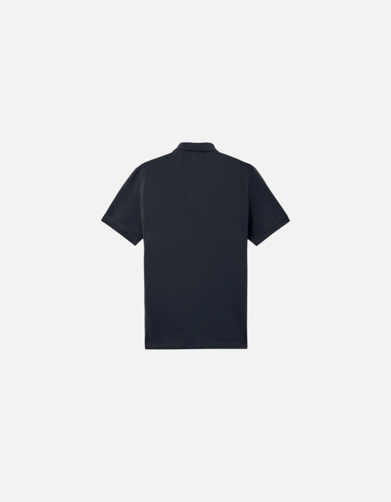 Organic Cotton Elastane Pique Navy Polo Shirt
