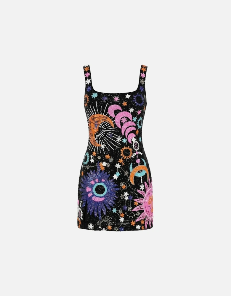 Celestia Embroidered Mini Dress