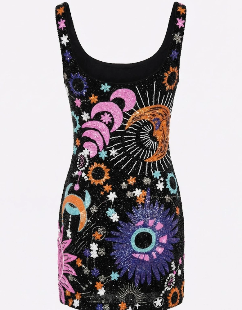 Celestia Embroidered Mini Dress