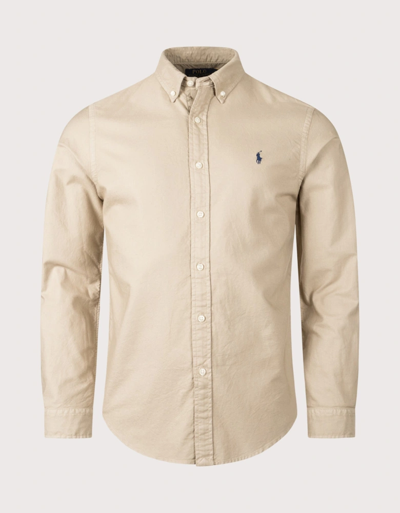 Slim Fit Garment-Dyed Oxford Shirt