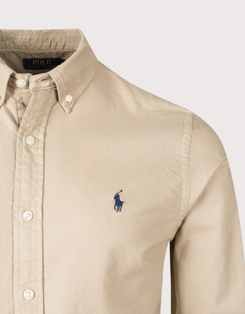 Slim Fit Garment-Dyed Oxford Shirt