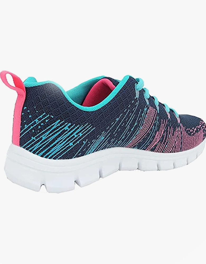 STARLIGHT Womens Memory Foam Sports Trainers Navy/Multi