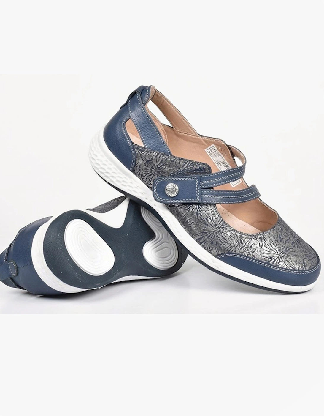 L443C Ladies Shoes Navy Sparkle