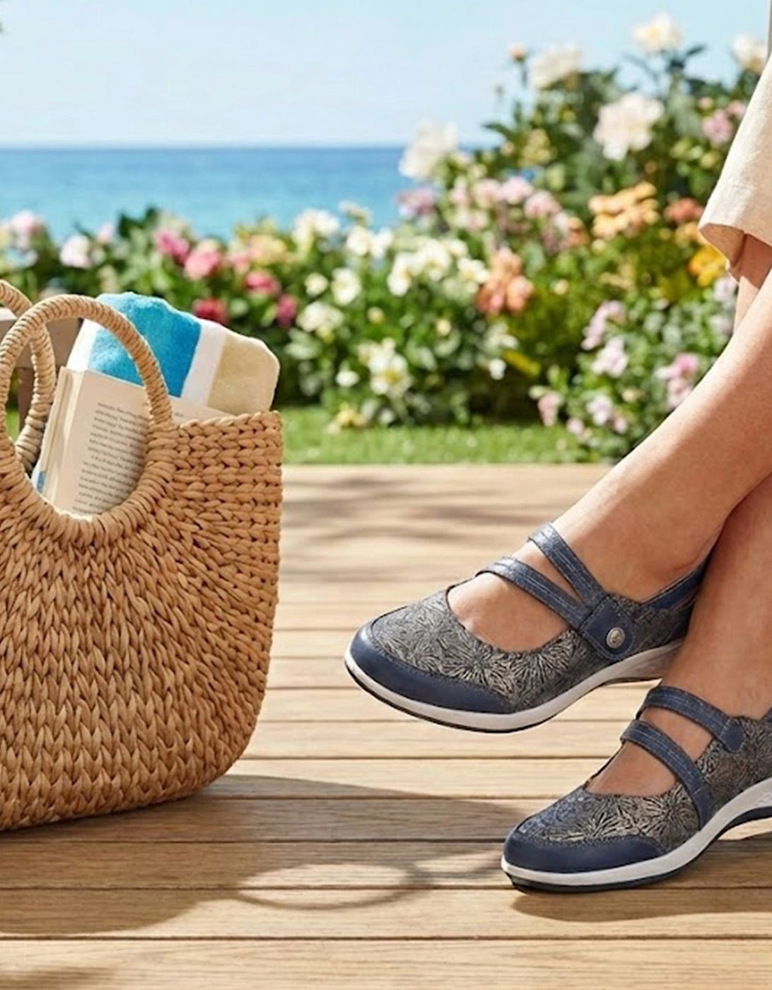 L443C Ladies Shoes Navy Sparkle