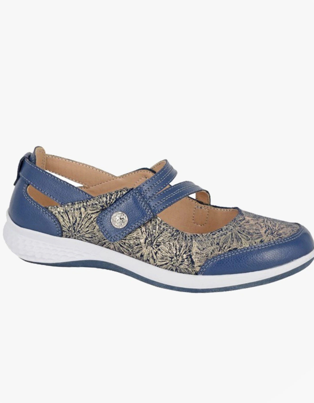 L443C Ladies Shoes Navy Sparkle, 4 of 3