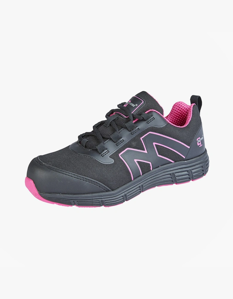 L383A Womens Safety  Trainers Black/Hot Pink