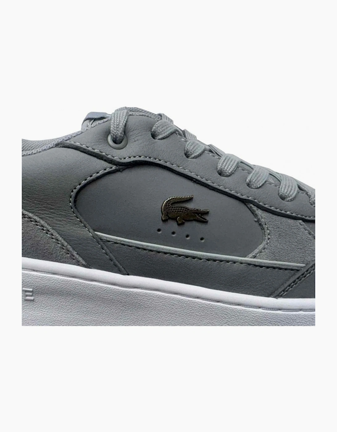 Men's Grey L001 Ace Leather Trainers