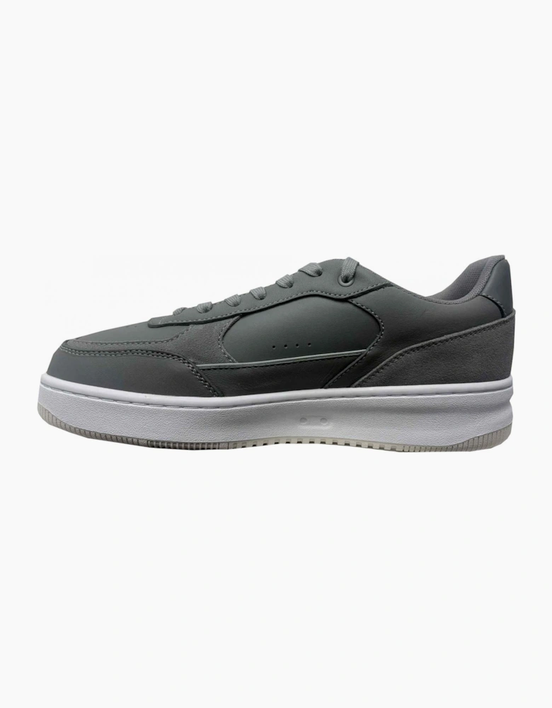 Men's Grey L001 Ace Leather Trainers