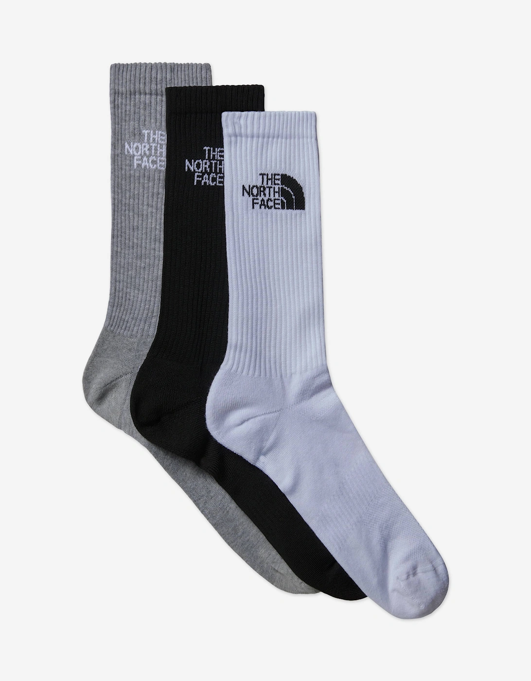 Kids Multi Sport Cush Crew Socks Set (3 Pack) in Black, 5 of 4