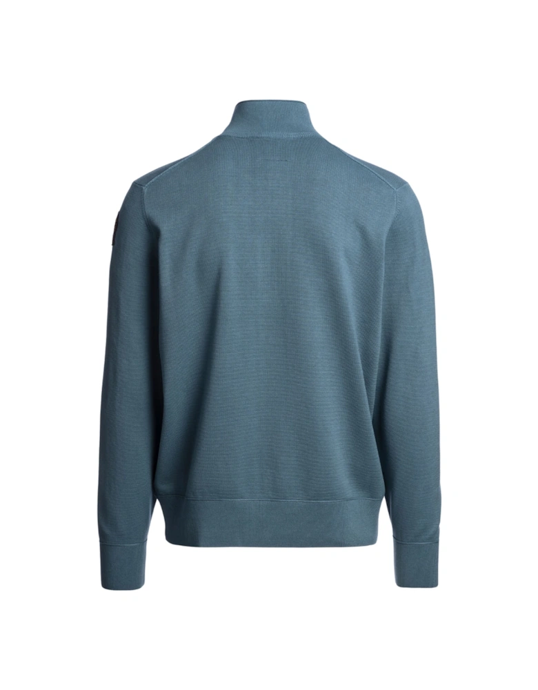 Basic Scoe Marine Blue Half Zip Sweatshirt