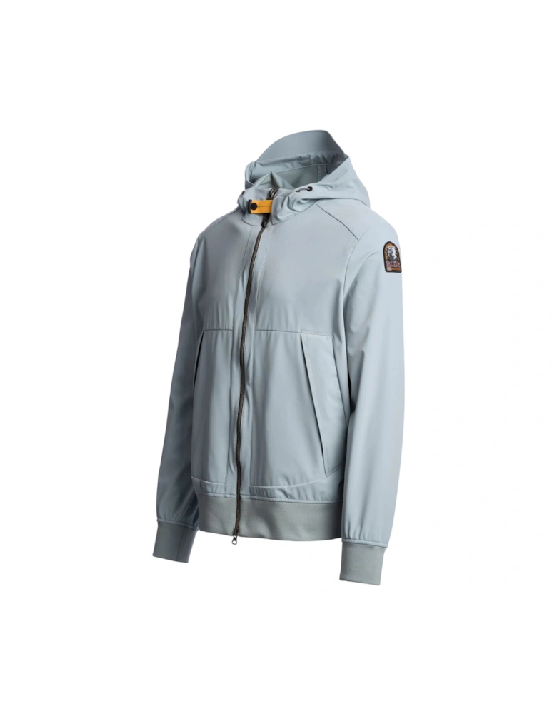 Abner Steel Blue Hooded Jacket