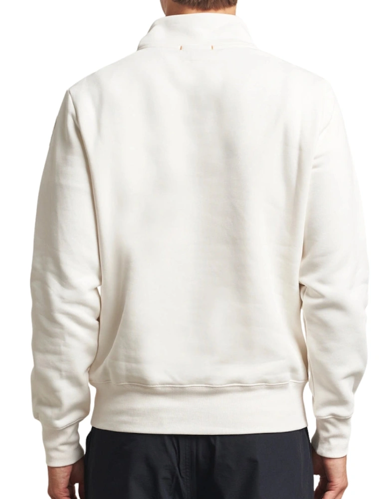 Broad Peak White Half Zip Sweatshirt