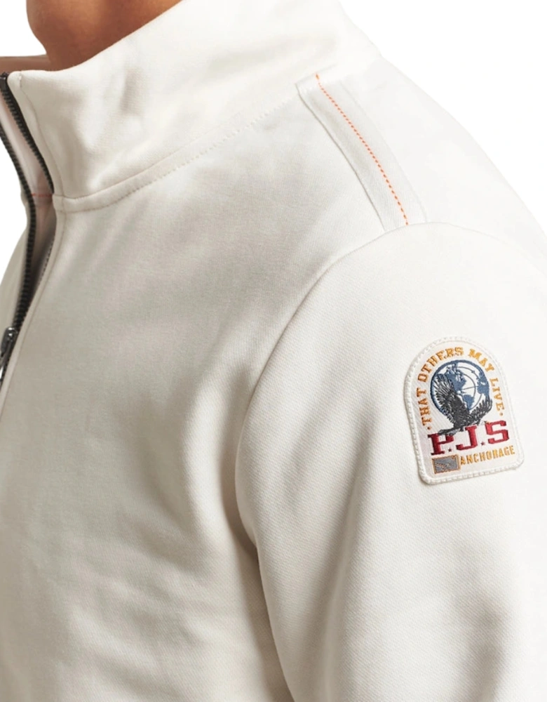 Broad Peak White Half Zip Sweatshirt