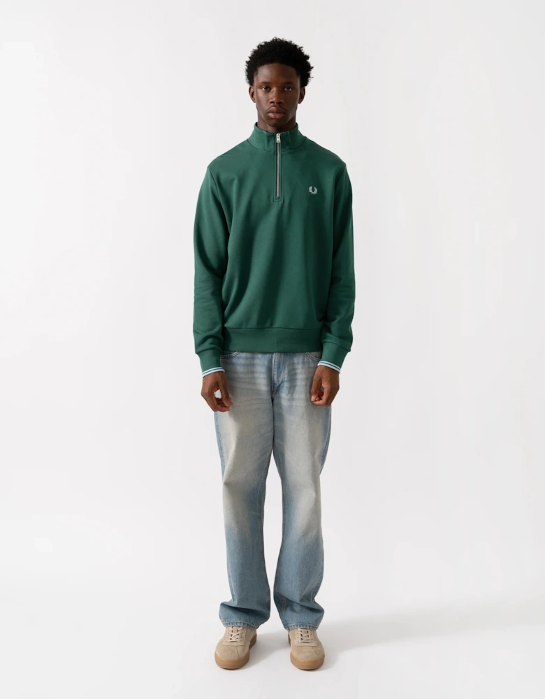 M3574 Half Zip Sweatshirt - Sport Green / Blue