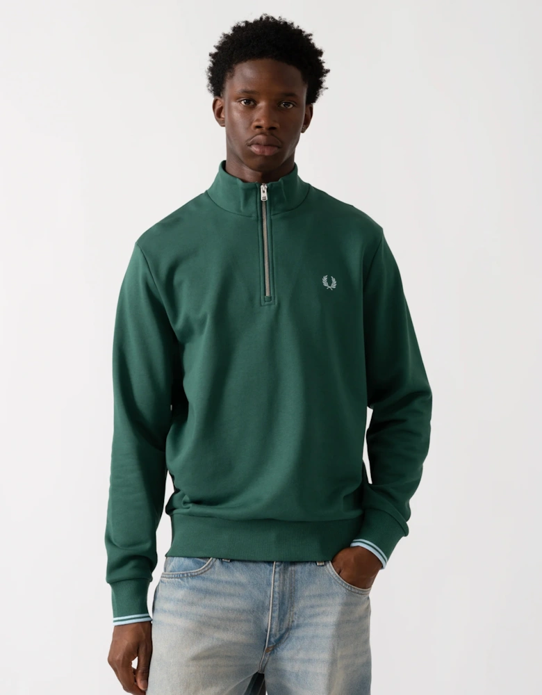 M3574 Half Zip Sweatshirt - Sport Green / Blue