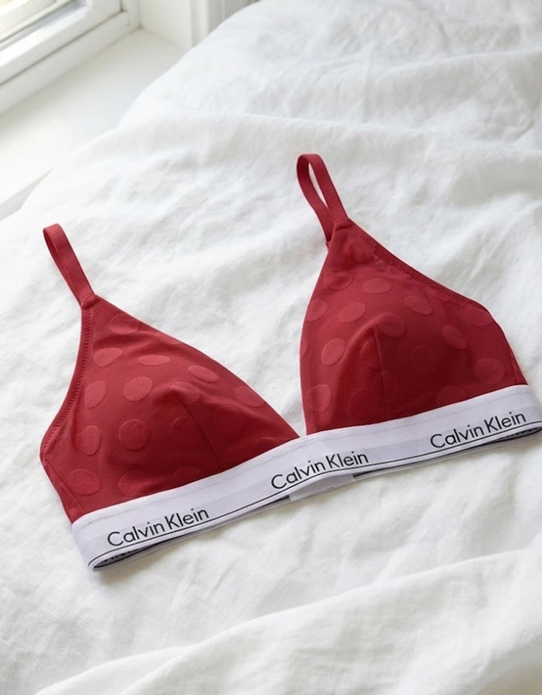 UNLINED TRIANGLE XAT Womens Bra Rouge