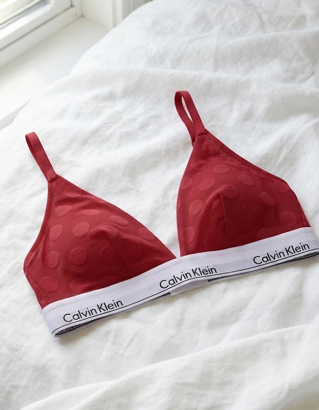 UNLINED TRIANGLE XAT Womens Bra Rouge