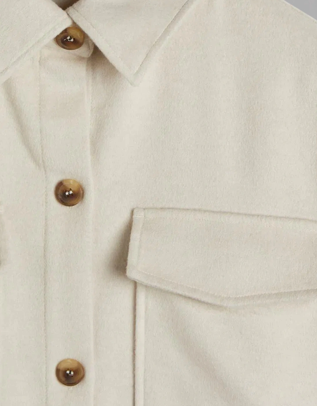 Cream Relaxed Fit Overshirt