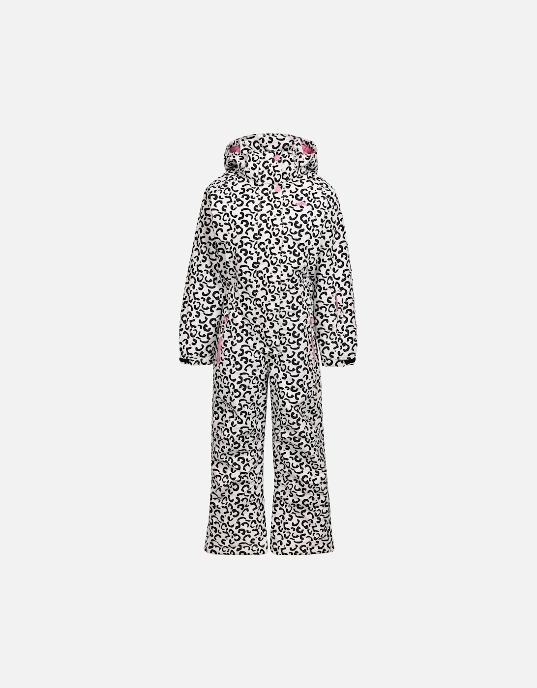 Girls Heysen Leopard Print Ski Suit, 4 of 3