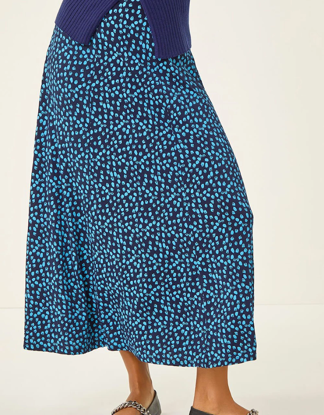 Floral Print Stretch Midi Skirt, 2 of 1