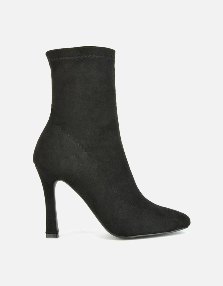 Womens/Ladies Paula Side Zip Stiletto Heel Ankle Boots