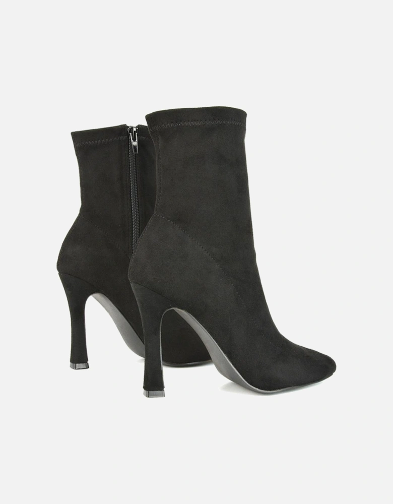 Womens/Ladies Paula Side Zip Stiletto Heel Ankle Boots
