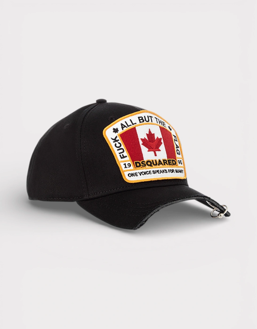 Canadian Flag Baseball Cut Cap Black, 6 of 5