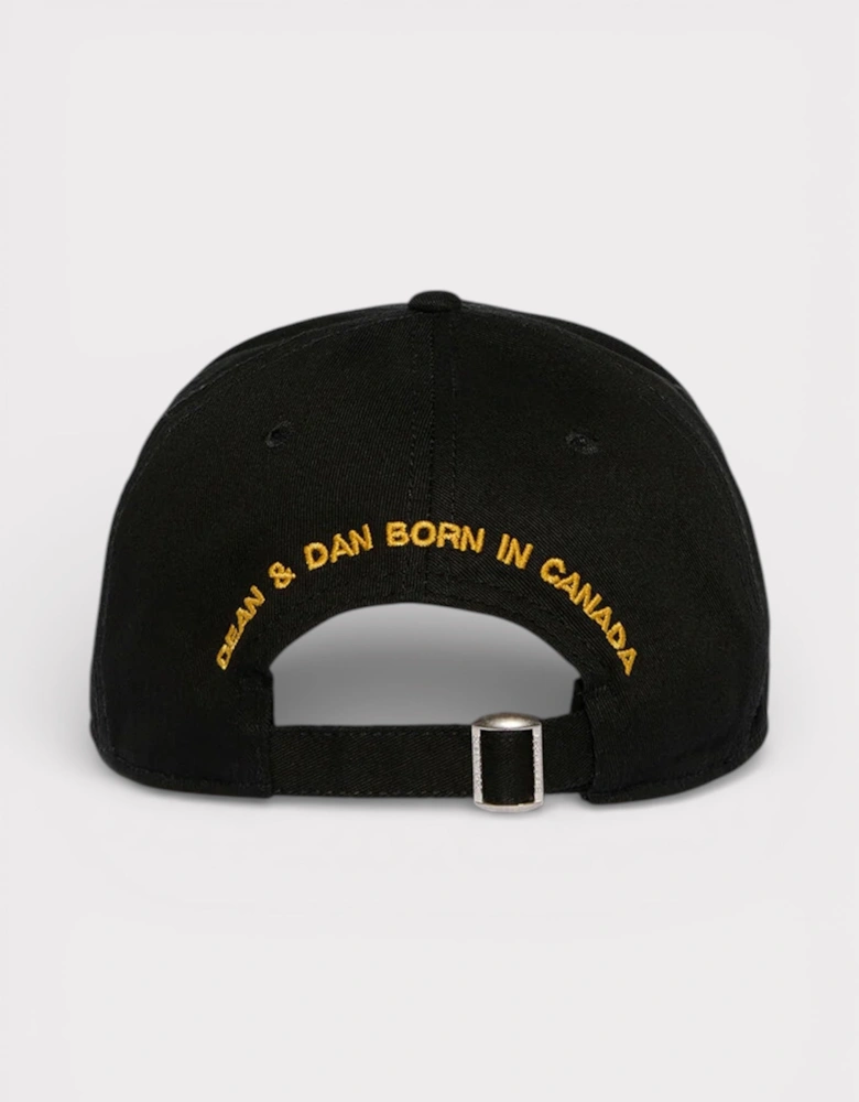 Canadian Flag Baseball Cut Cap Black