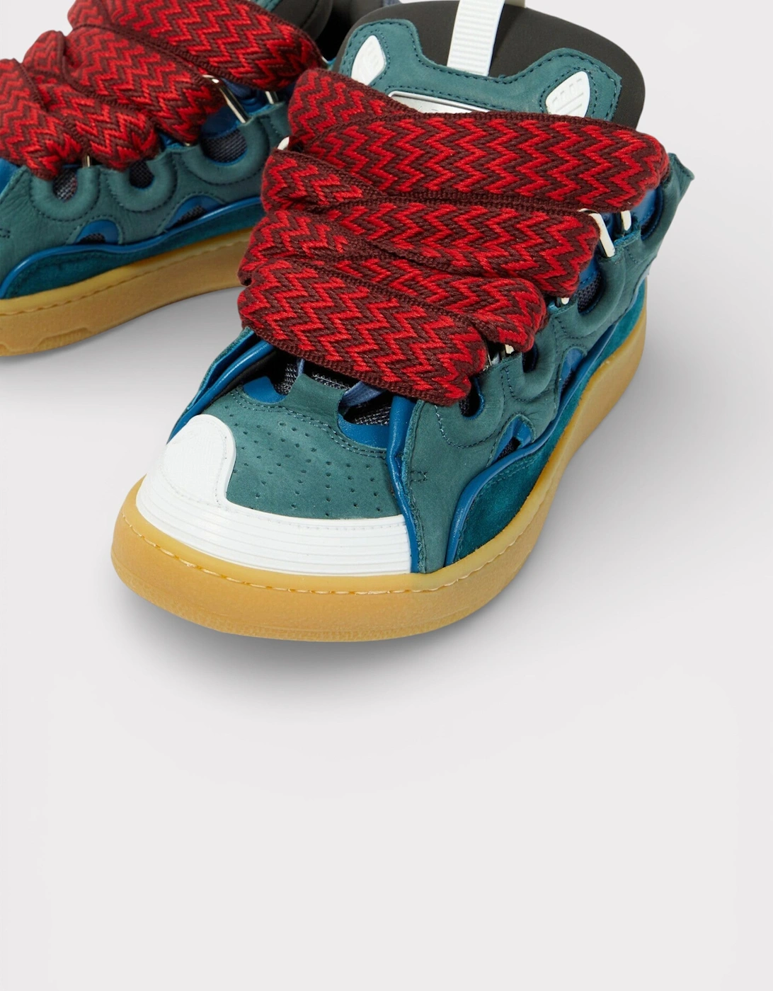 Curb Sneakers Blue Red