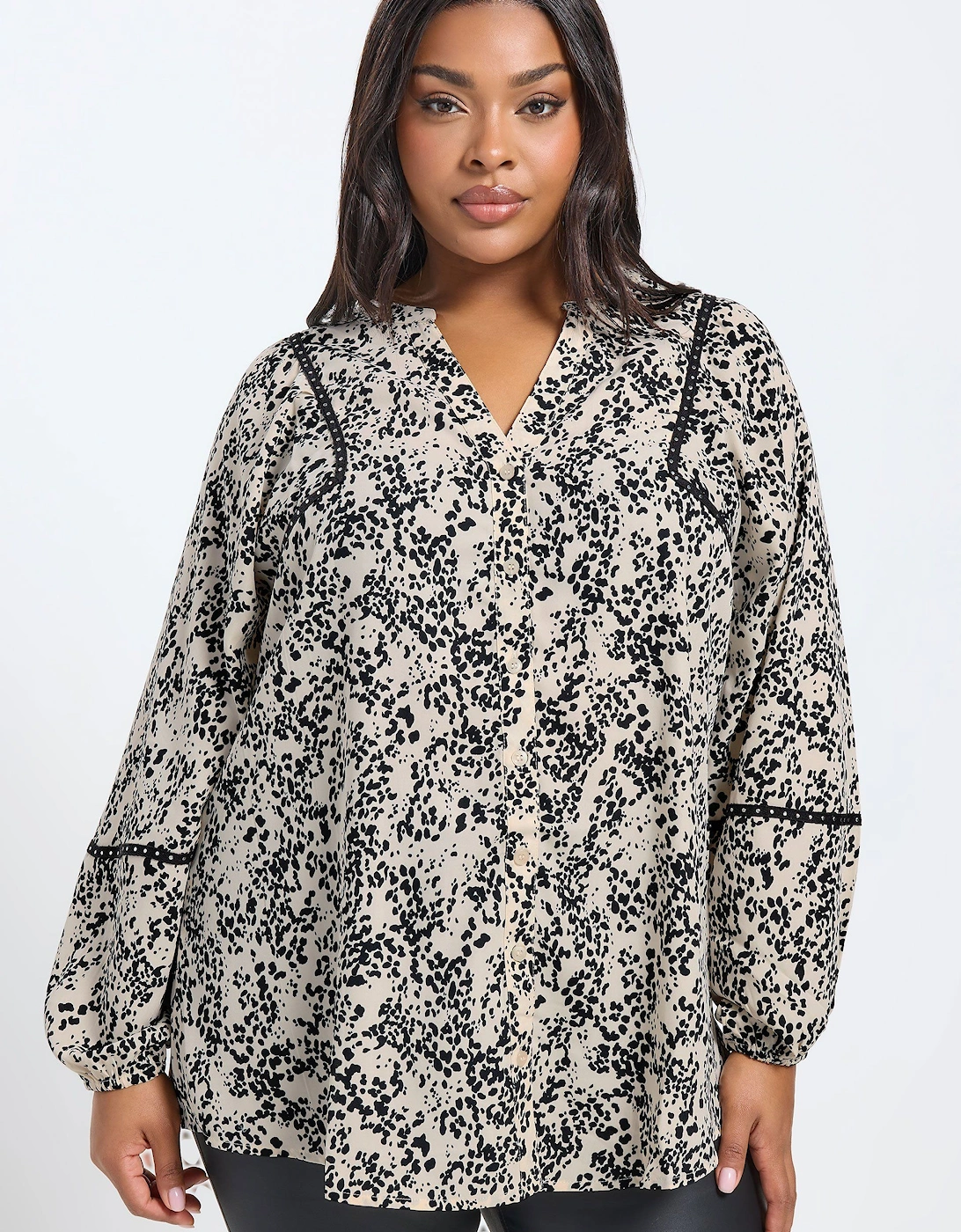 Spot Stud Detail Blouse, 2 of 1