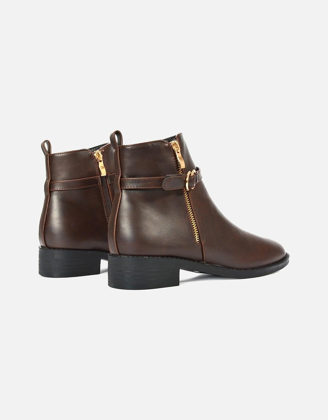 Womens/Ladies Lorna Buckle Detail Ankle Boots