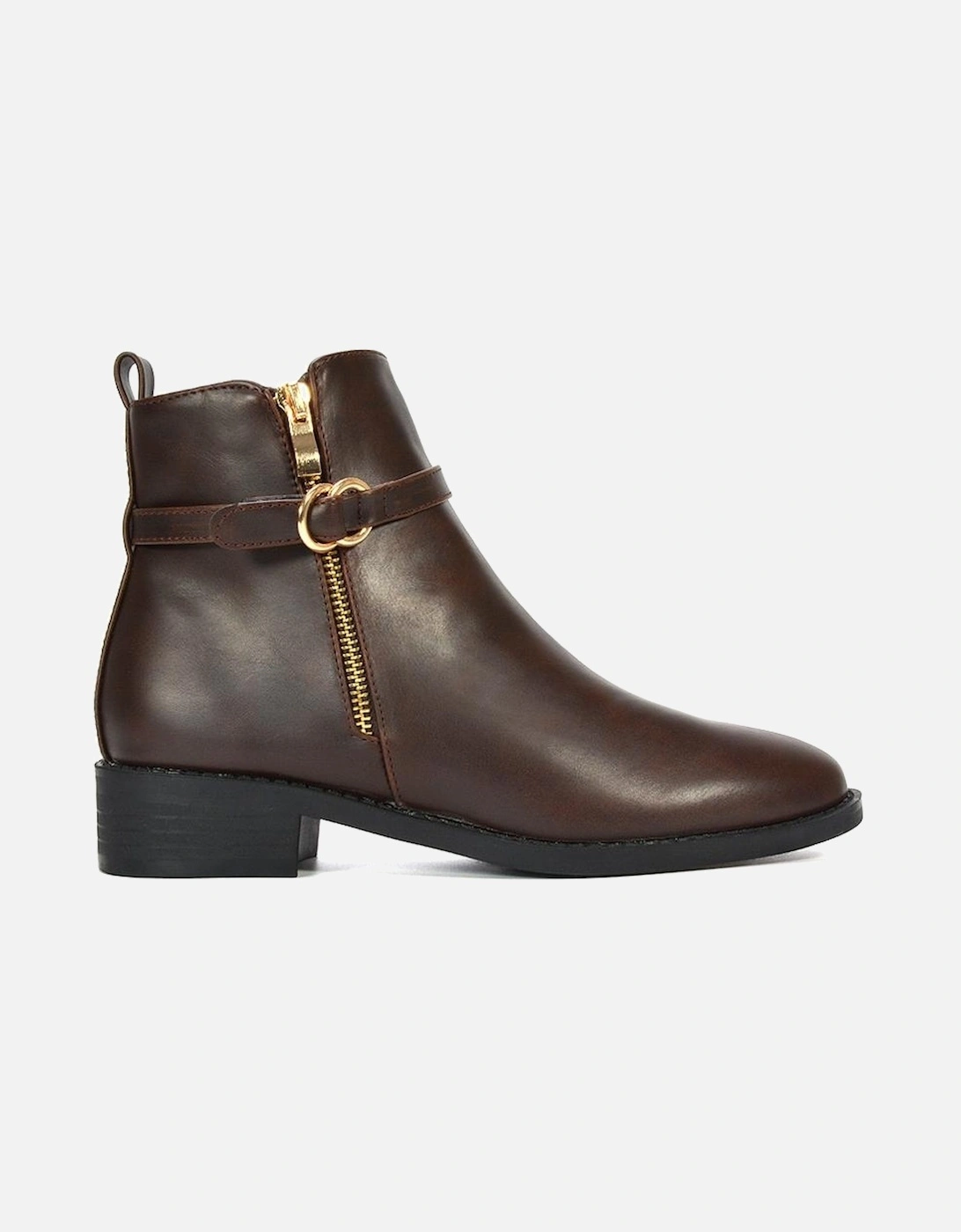 Womens/Ladies Lorna Buckle Detail Ankle Boots, 6 of 5
