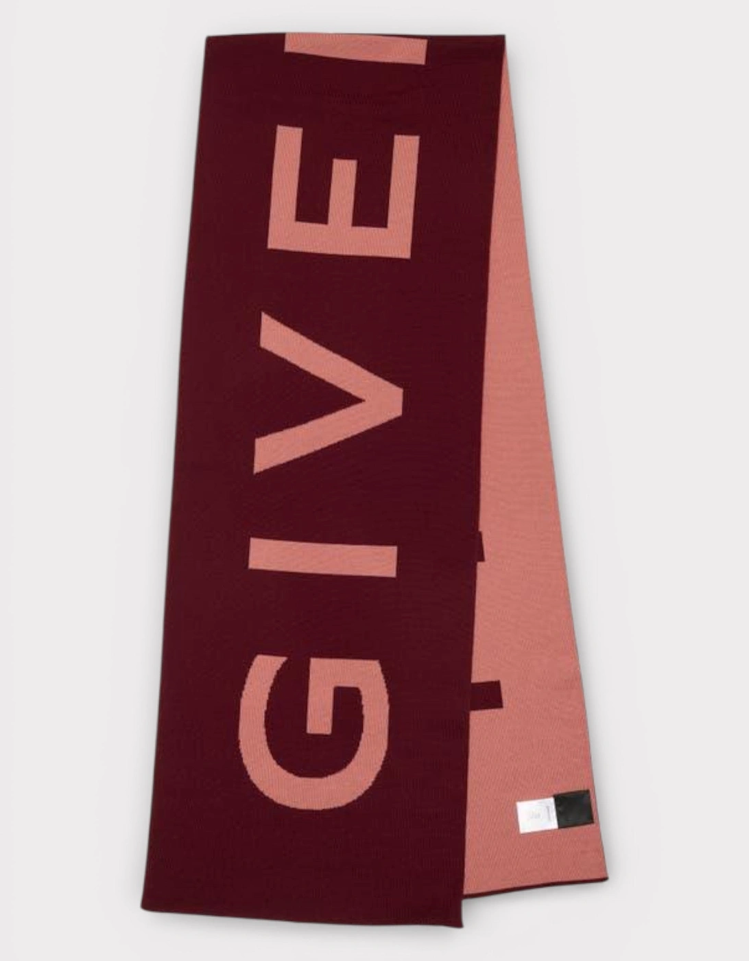 Givenchy Unisex Red Jacquard Logo Scarf Pink - Size One Size,