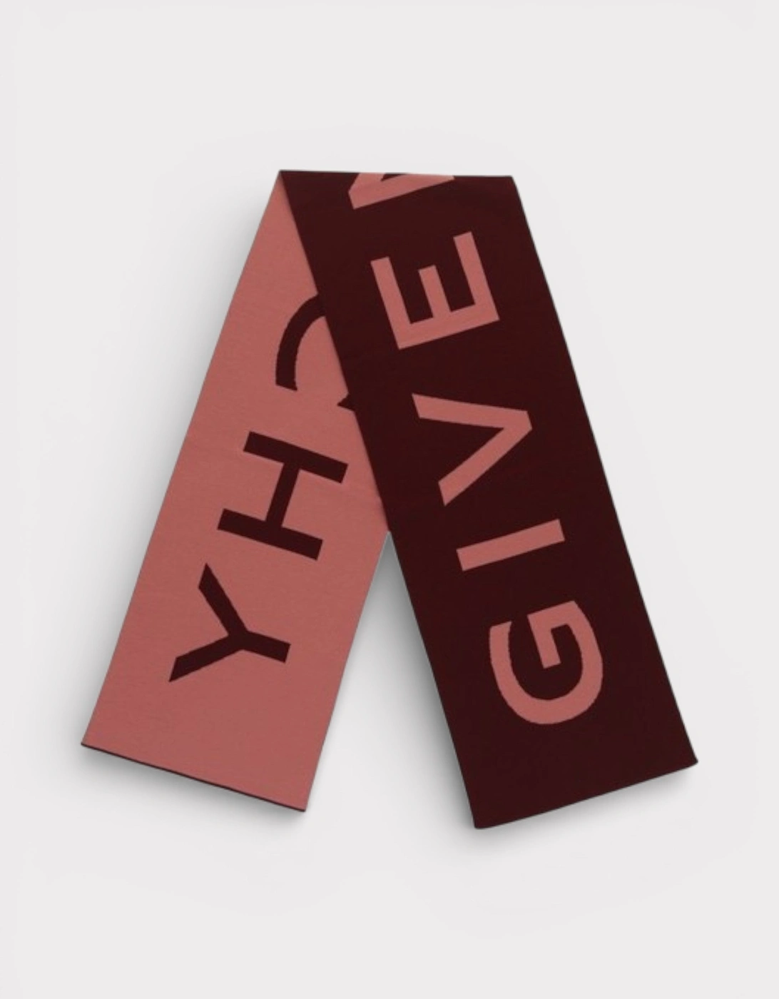 Jacquard Logo Scarf Red Pink