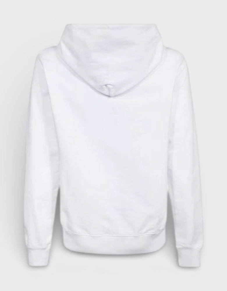 Single Arrow Slim Zip Hoodie White