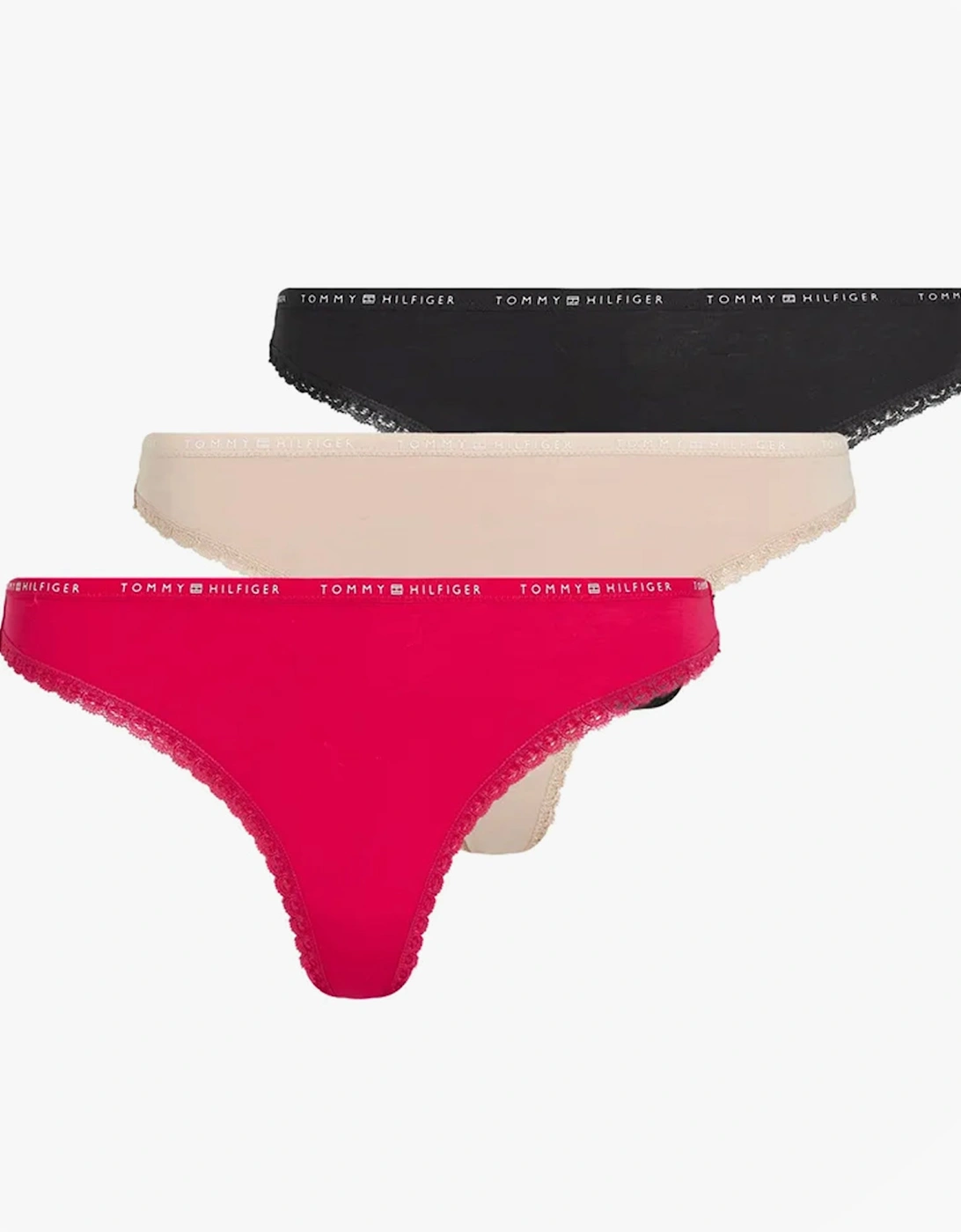 3 PACK LACE Womens Thong Multicoloured, 3 of 2