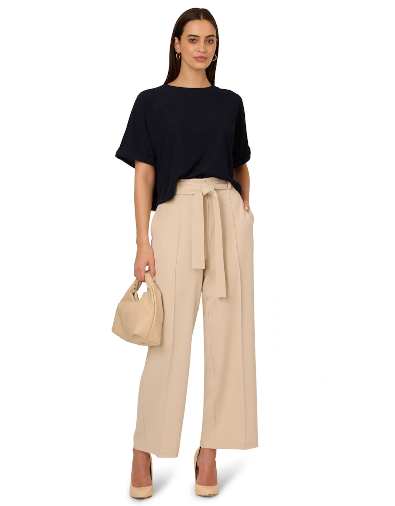 Crew Neck Short Sleeve Dolman Boxy Rib Knit Crop Top