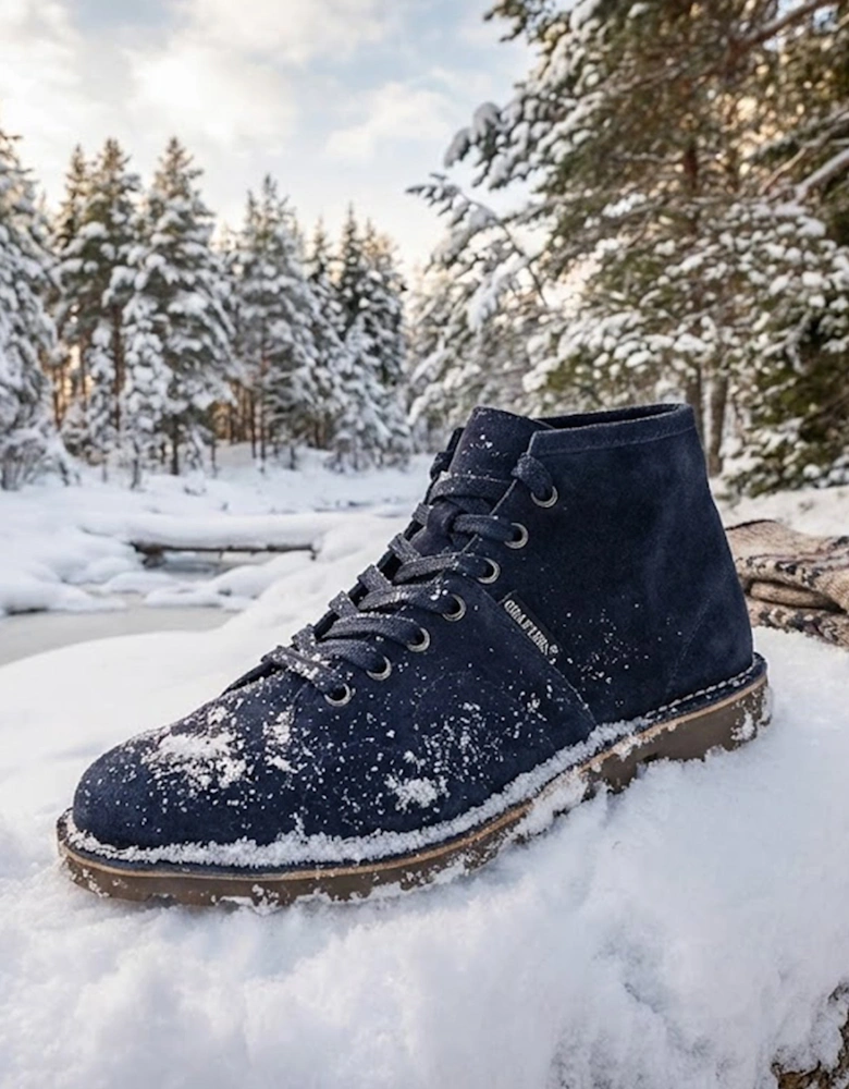 Unisex Suede Monkey Boots Navy