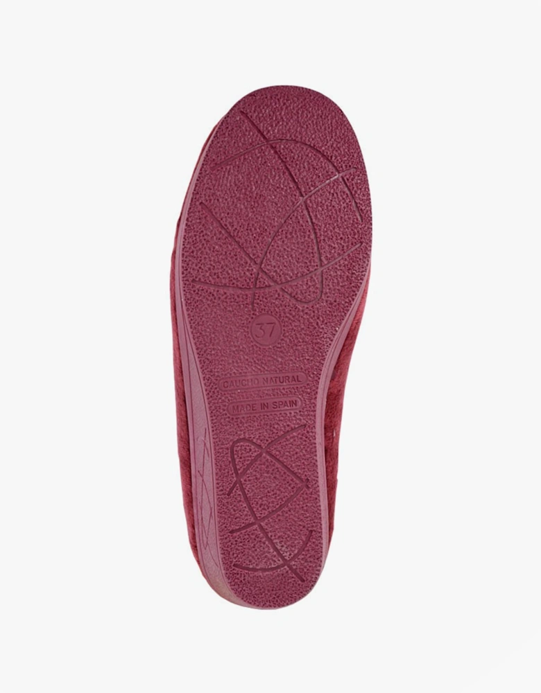 DAWN Womens Full Slippers Slippers Burgundy/Ocelot