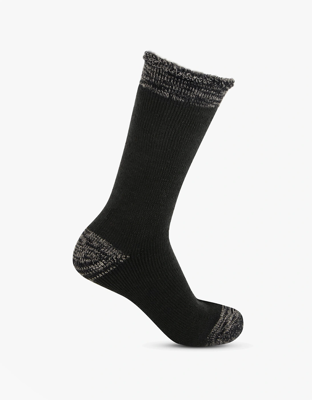 Toasties 3.0 TOG  BRUSHED INSIDE THERMAL LINED (Twin Pack) Mens Socks Black Twist, 4 of 3