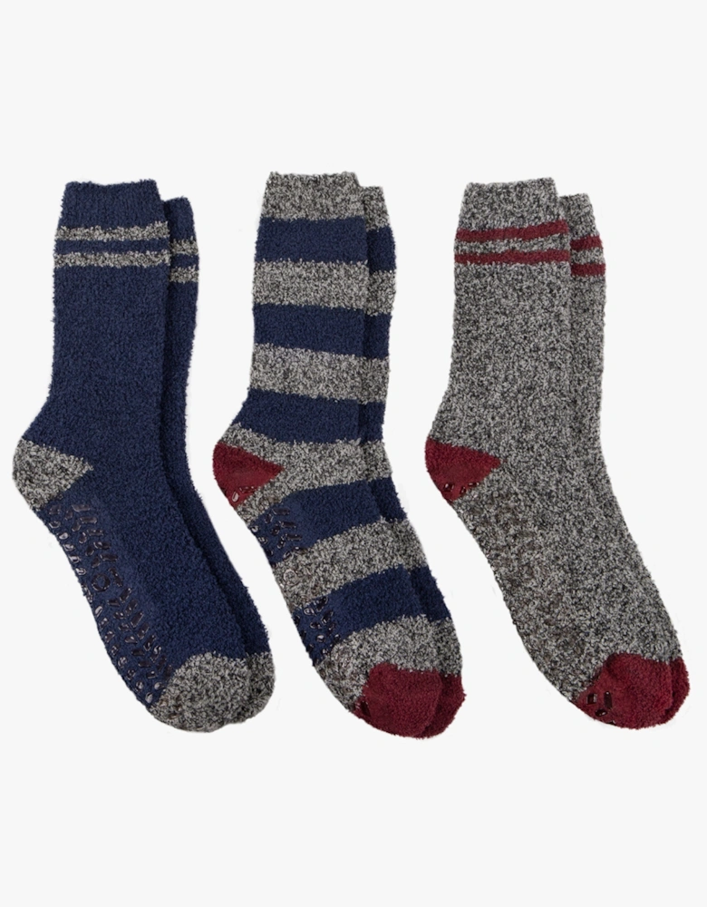 Toasties SUPER SOFT COSY SOCKS (Triple Pack) Mens Socks Navy Mix