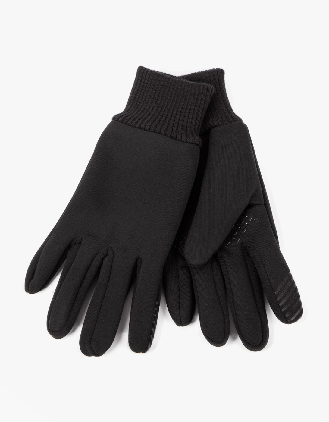 Totes Totes Men's THERMAL DOUBLE LINED KNITTED Mens Touchscreen Gloves Black