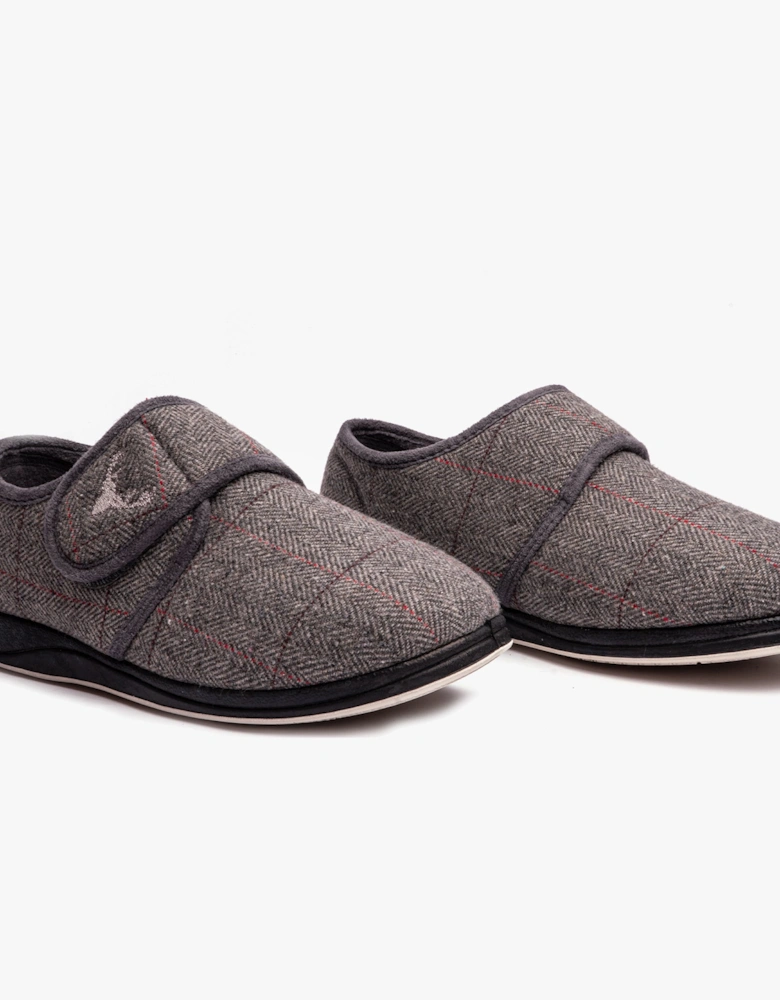 CHARLES Mens (G Fit) Slippers Grey Combi